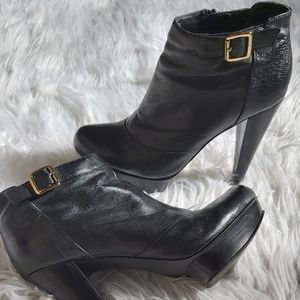 Express high heeled ankle boot
